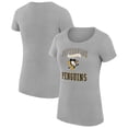 thumbnail image 1 of Women's G-III 4Her by Carl Banks Heather Gray Pittsburgh Penguins Super-Slim Fit Lightweight Team Logo Graphic T-Shirt, 1 of 3