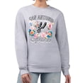 thumbnail image 1 of Women's G-III 4Her by Carl Banks Heather Gray San Antonio Spurs Flowers Team Logo Graphic Fleece Crewneck Pullover, 1 of 2
