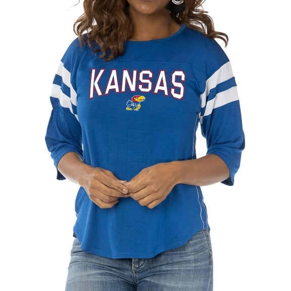 Women's Royal Kansas Jayhawks Abigail Jersey T-Shirt