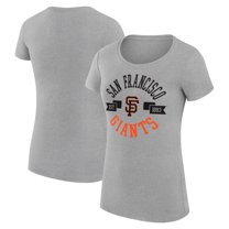 Women's G-III 4Her by Carl Banks Heather Gray San Francisco Giants Super-Slim Fit Lightweight City Graphic T-Shirt