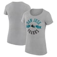thumbnail image 1 of Women's G-III 4Her by Carl Banks Heather Gray San Jose Sharks City Graphic Sport Fitted Crewneck T-Shirt, 1 of 3