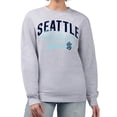 thumbnail image 1 of Women's G-III 4Her by Carl Banks  Heather Gray Seattle Kraken Filigree Team Graphic Fleece Pullover Sweatshirt, 1 of 3