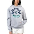 thumbnail image 1 of Women's G-III 4Her by Carl Banks Heather Gray Seattle Mariners City Graphic Pullover Hoodie, 1 of 4