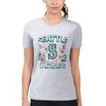 thumbnail image 1 of Women's G-III 4Her by Carl Banks Heather Gray Seattle Mariners Super-Slim Fit Lightweight Flowers Graphic T-Shirt, 1 of 2