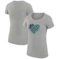 thumbnail image 1 of Women's G-III 4Her by Carl Banks  Heather Gray Seattle Mariners Super-Slim Fit Lightweight Heart Graphic T-Shirt, 1 of 5