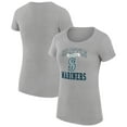 thumbnail image 1 of Women's G-III 4Her by Carl Banks Heather Gray Seattle Mariners Super-Slim Fit Lightweight Team Logo Graphic T-Shirt, 1 of 5