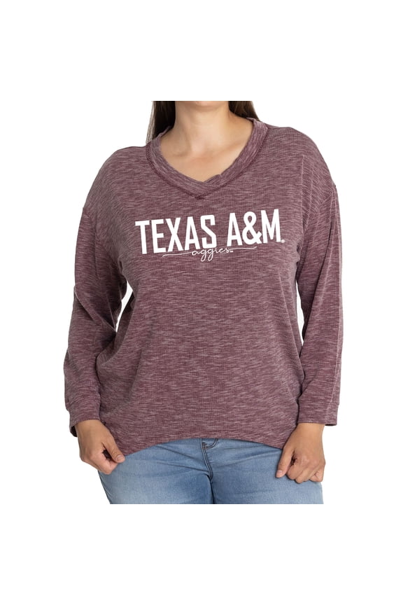 Women's Maroon Texas A&M Aggies Bailey V-Neck Tri-Blend Tunic
