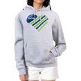 thumbnail image 1 of Women's G-III 4Her by Carl Banks  Heather Gray Seattle Seahawks Heart Graphic Fleece Pullover Hoodie, 1 of 3