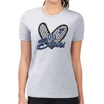 Women's G-III 4Her by Carl Banks Heather Gray St. Louis Blues Super-Slim Fit Lightweight Animal Print Heart T-Shirt