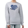 thumbnail image 1 of Women's G-III 4Her by Carl Banks  Heather Gray St. Louis Blues Heart Graphic Pullover Sweatshirt, 1 of 2