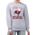 thumbnail image 1 of Women's G-III 4Her by Carl Banks Heather Gray Tampa Bay Buccaneers Team Logo Graphic Tri-Blend Pullover Sweatshirt, 1 of 3