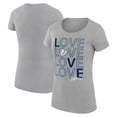 thumbnail image 1 of Women's G-III 4Her by Carl Banks Heather Gray Tampa Bay Lightning Super-Slim Fit Lightweight Hockey Love T-Shirt, 1 of 3