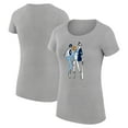 thumbnail image 1 of Women's G-III 4Her by Carl Banks Heather Gray Tampa Bay Rays Super-Slim Fit Lightweight Baseball Girls T-Shirt, 1 of 3