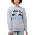 thumbnail image 1 of Women's G-III 4Her by Carl Banks Heather Gray Tampa Bay Rays Team Logo Fleece Pullover Sweatshirt, 1 of 4