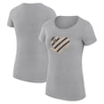 thumbnail image 1 of Women's G-III 4Her by Carl Banks  Heather Gray Vegas Golden Knights Super-Slim Fit Lightweight Heart T-Shirt, 1 of 3