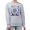 thumbnail image 1 of Women's G-III 4Her by Carl Banks Heather Gray Winnipeg Jets Collage Graphic Fleece Long Sleeve Pullover Sweatshirt, 1 of 3