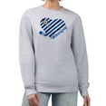thumbnail image 1 of Women's G-III 4Her by Carl Banks  Heather Gray Winnipeg Jets Heart Graphic Pullover Sweatshirt, 1 of 2