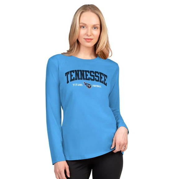 Women's G-III 4Her by Carl Banks  Light Blue Tennessee Titans Best Play Long Sleeve T-Shirt