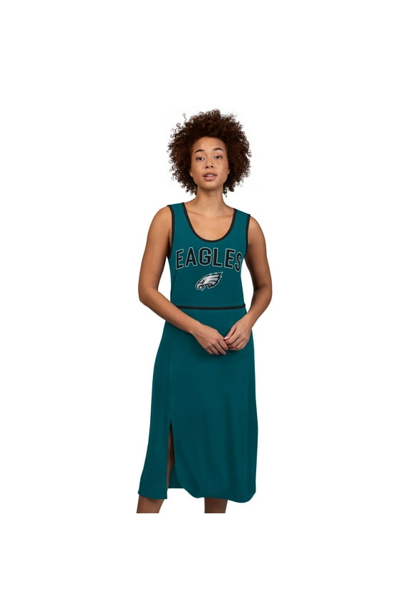 Women's-G-III 4Her by Carl Banks  Midnight Green Philadelphia Eagles Center Field Maxi Dress