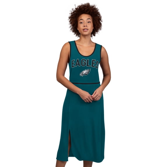 Women's-G-III 4Her by Carl Banks Midnight Green Philadelphia Eagles Center Field Maxi Dress