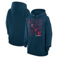 thumbnail image 1 of Women's G-III 4Her by Carl Banks  Navy Cleveland Guardians Love Graphic Fleece Hoodie, 1 of 5