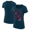 thumbnail image 1 of Women's G-III 4Her by Carl Banks  Navy Columbus Blue Jackets Hockey Love Fitted T-Shirt, 1 of 3