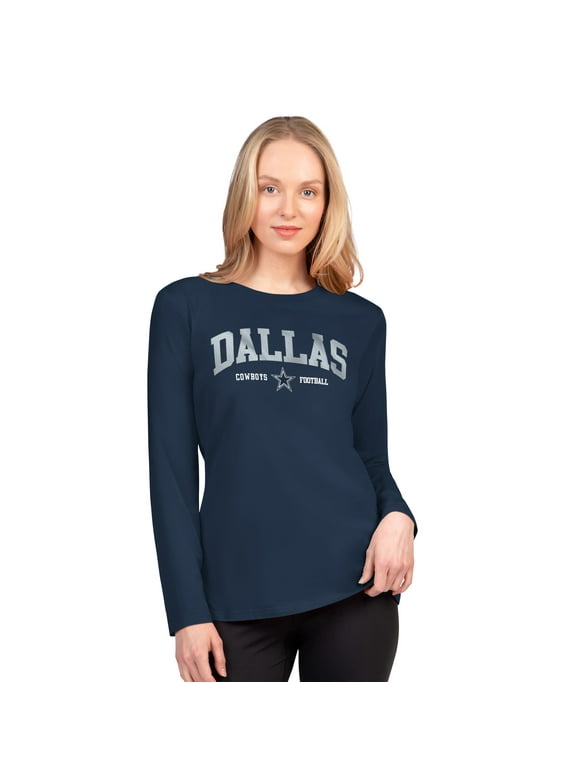Women's G-III 4Her by Carl Banks Navy Dallas Cowboys Best Play Long Sleeve T-Shirt