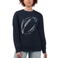 thumbnail image 1 of Women's G-III 4Her by Carl Banks Navy Dallas Cowboys Football Logo Graphic Fleece Pullover Sweatshirt, 1 of 3