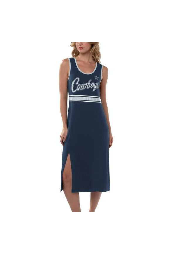 Women's G-III 4Her by Carl Banks Navy Dallas Cowboys Main Field Maxi Dress