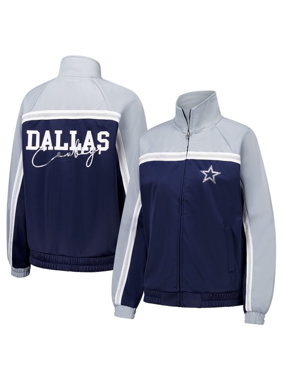 Women's G-III 4Her by Carl Banks Navy Dallas Cowboys Post Game Full-Zip Track Jacket