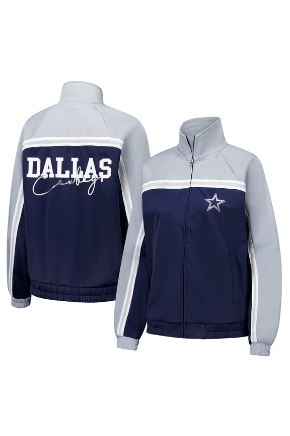 Women's G-III 4Her by Carl Banks Navy Dallas Cowboys Post Game Full-Zip Track Jacket