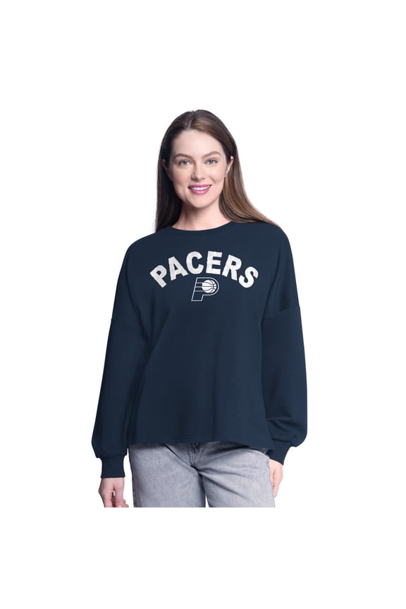 Women's G-III 4Her by Carl Banks Navy Indiana Pacers Athletic Pullover Sweatshirt