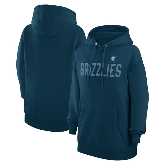 Women's G-III 4Her by Carl Banks Navy Memphis Grizzlies Dot Print Pullover Hoodie