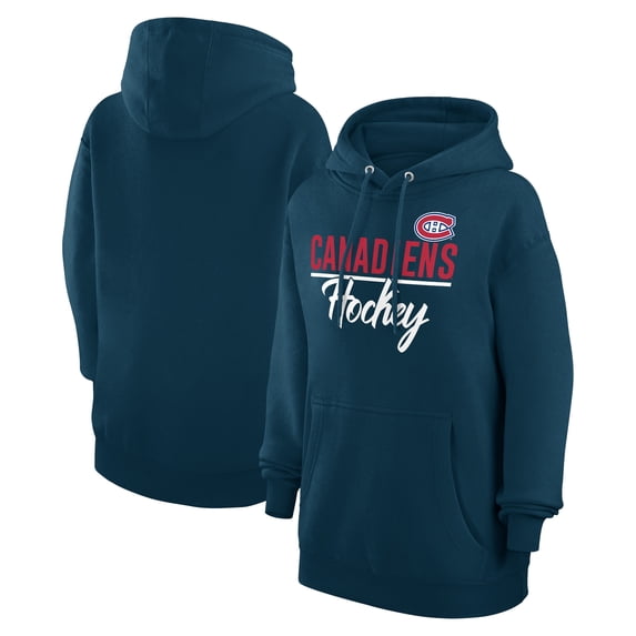 Women's G-III 4Her by Carl Banks Navy Montreal Canadiens Team Fleece Pullover Hoodie