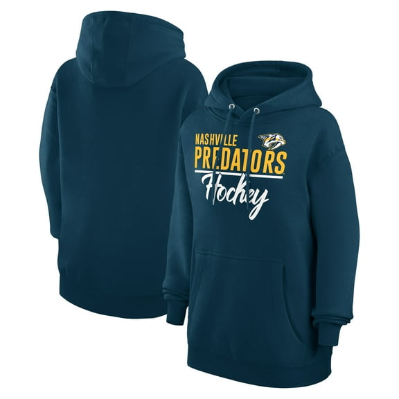 Women's G-III 4Her by Carl Banks  Navy Nashville Predators Team Fleece Pullover Hoodie