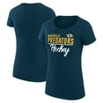 thumbnail image 1 of Women's G-III 4Her by Carl Banks Navy Nashville Predators Super-Slim Fit Lightweight Team Sport T-Shirt, 1 of 3