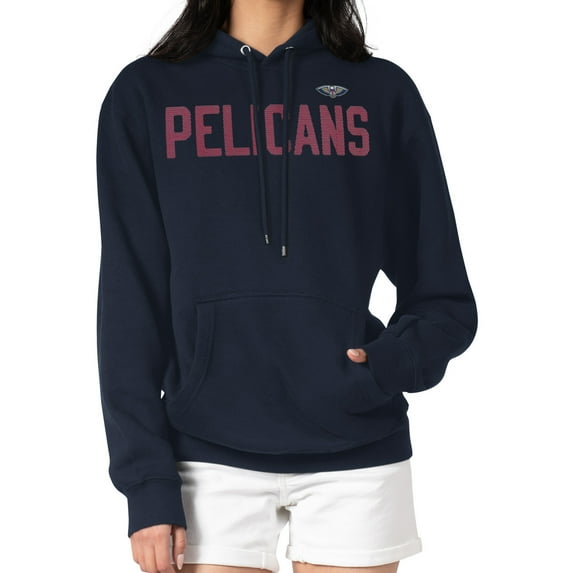 Women's G-III 4Her by Carl Banks Navy New Orleans Pelicans Dot Print Pullover Hoodie