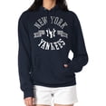 thumbnail image 1 of Women's G-III 4Her by Carl Banks Navy New York Yankees City Graphic Pullover Hoodie, 1 of 5