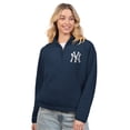 thumbnail image 1 of Women's-G-III 4Her by Carl Banks  Navy New York Yankees Everst Sherpa Half-Zip Pullover, 1 of 2