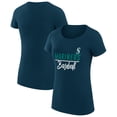 thumbnail image 1 of Women's G-III 4Her by Carl Banks  Navy Seattle Mariners Team Graphic Fitted T-Shirt, 1 of 3