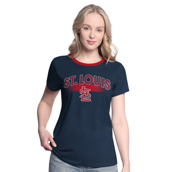 Women's-G-III 4Her by Carl Banks  Navy St. Louis Cardinals Pitch T-Shirt