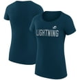 thumbnail image 1 of Women's G-III 4Her by Carl Banks Navy Tampa Bay Lightning Super-Slim Fit Lightweight Dot Print Team T-Shirt, 1 of 3