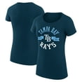 thumbnail image 1 of Women's G-III 4Her by Carl Banks Navy Tampa Bay Rays City Graphic Fitted T-Shirt, 1 of 5