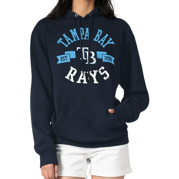 Women's G-III 4Her by Carl Banks Navy Tampa Bay Rays City Graphic Pullover Hoodie