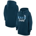 thumbnail image 1 of Women's G-III 4Her by Carl Banks  Navy Tampa Bay Rays Team Fleece Pullover Hoodie, 1 of 3