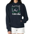 thumbnail image 1 of Women's G-III 4Her by Carl Banks Navy Vancouver Canucks Collage Team Graphic Tri-Blend Fleece Pullover Hoodie, 1 of 3