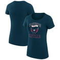 thumbnail image 1 of Women's G-III 4Her by Carl Banks Navy Washington Capitals Super-Slim Fit Lightweight Team Logo Graphic T-Shirt, 1 of 3