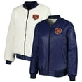 thumbnail image 1 of Women's G-III 4Her by Carl Banks Oatmeal/Navy Chicago Bears Switchback Reversible Full-Zip Jacket, 1 of 6