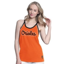 Women's G-III 4Her by Carl Banks Orange Baltimore Orioles Curveball Racerback Tank Top