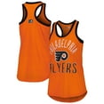 thumbnail image 1 of Women's G-III 4Her by Carl Banks Orange Philadelphia Flyers First Base Racerback Scoop Neck Tank Top, 1 of 3